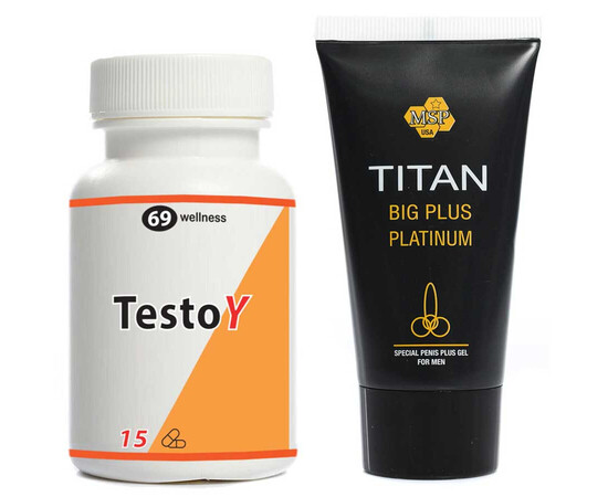 TestoY for Strong Erection 15 capsules + Titan Gel for Penis Enlargement reviews and discounts sex shop